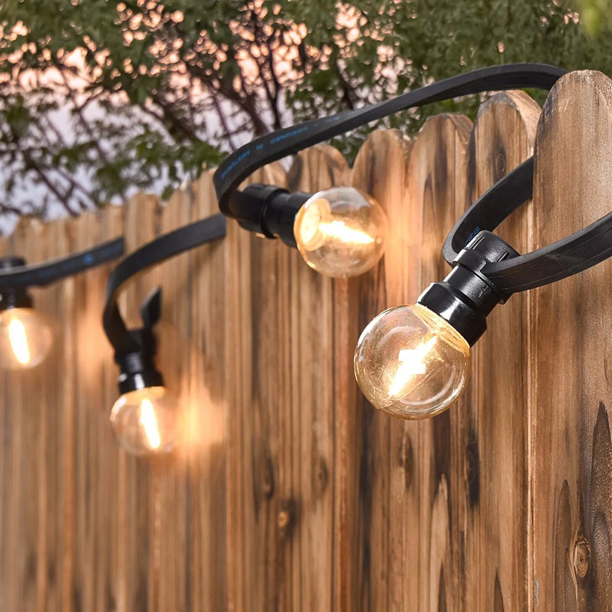 LumenXL lichtsnoer voor buiten 25 meter met 50 1 watt filament LED lampen met IP20 dimmer - 2700K