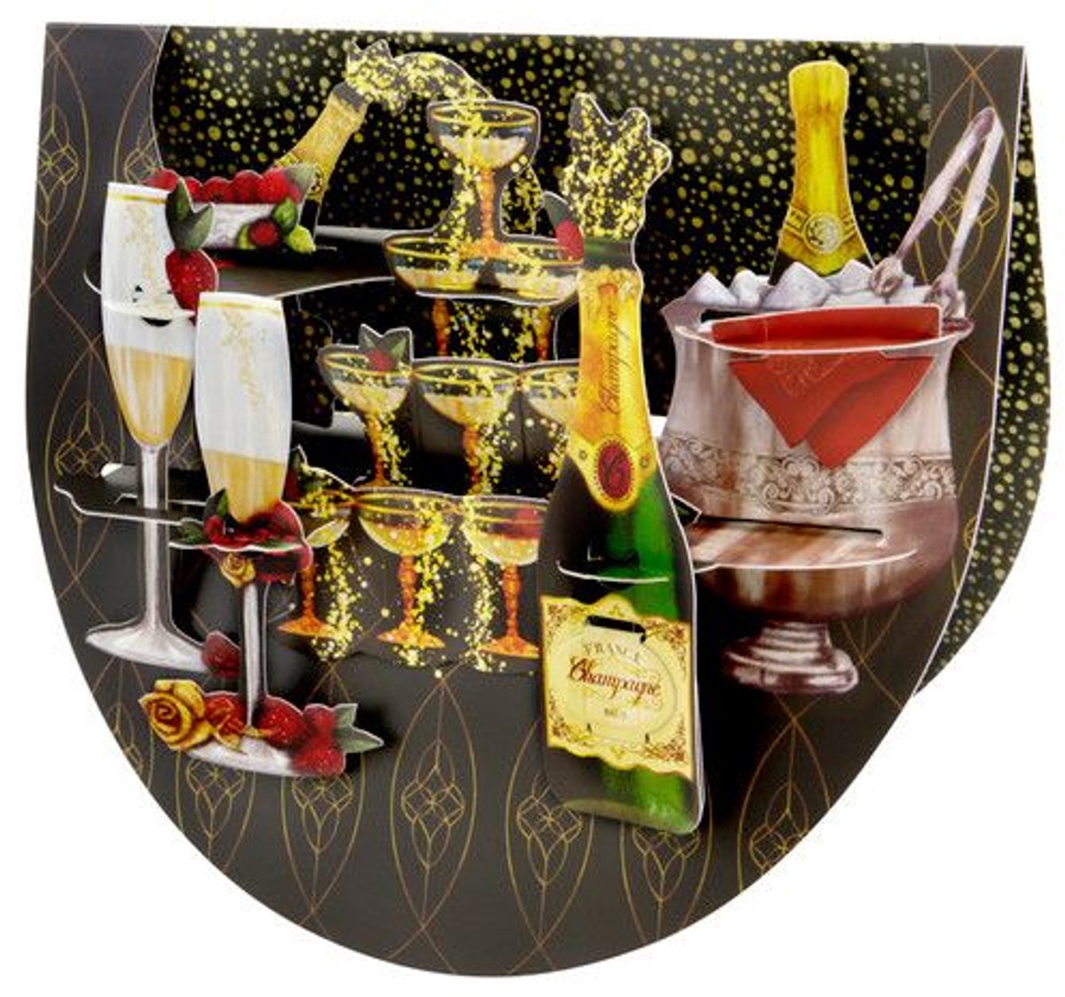 3D Popnrock - Wenskaart - PR102 - Champagne Celebration