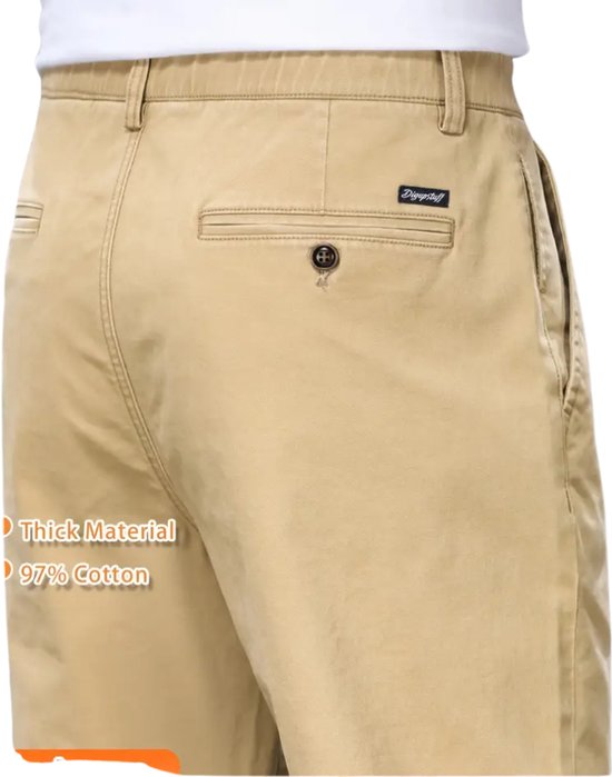 Livano Golfbroek Heren - Golfkleding - Golfen - Golf Accessoires - Nette Pantalon - Beige XXS - Maat 42 van Merkloos — afbeelding 2