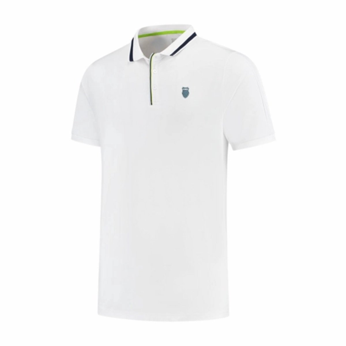 Tennisshirt K-Swiss Men Hypercourt Polo 6 White-XXL