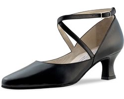 Werner Kern Shirley Dames Dansschoenen Ballroom - Hak 5,5 cm - Gesloten neus - Kruisbandje - Suede zool - Leer - Werner Kern - Zwart - 34