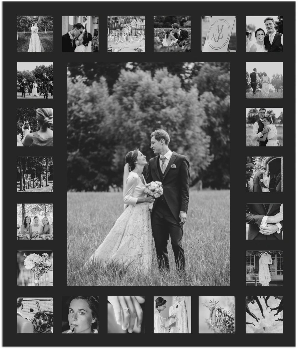 Deknudt Frames multifotolijst S66XK2 G23 - zwart - 23 foto's