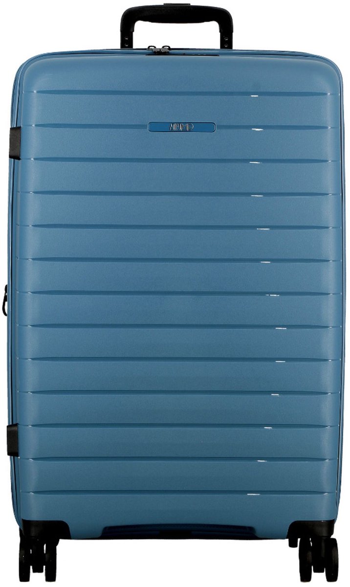 Jump Striper 4 wielen Trolley 77 cm met uitbreidingsplooi - Harde bagage - TSA slot - blue