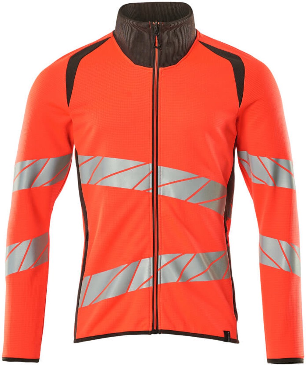 Mascot Accelerate Safe Sweatshirt met rits 19184-781 - hi-vis rood/donkerantraciet - 3XL