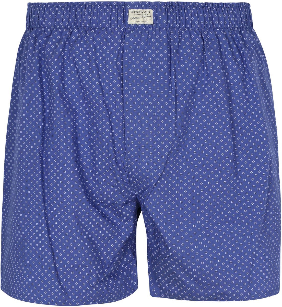 Steppin' Out Boxershort Geoprint Blauw - Maat S - Heren - Boxershorts