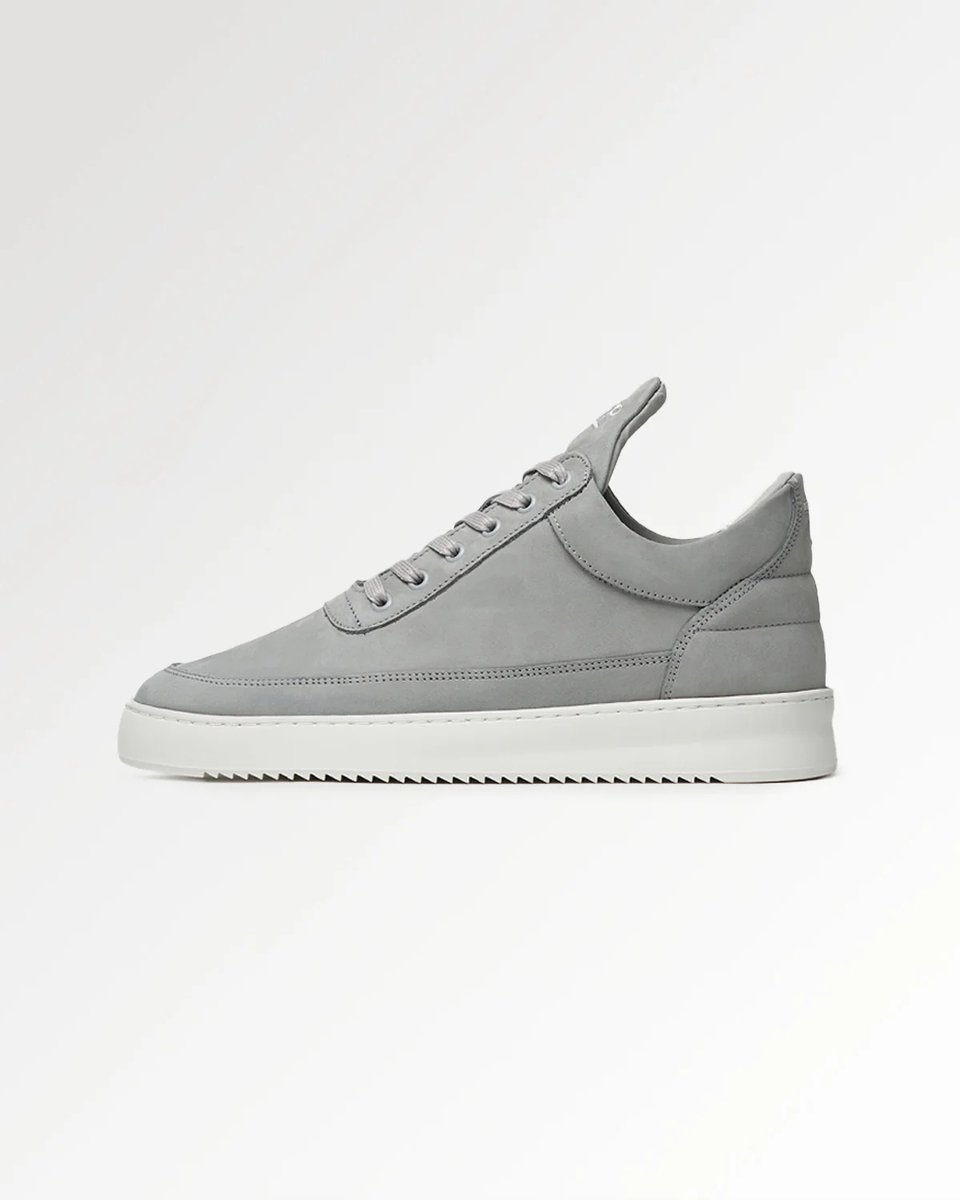 Filling Pieces Low Top Ripple Nubuck Grijs