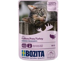Bozita kattenbrokjes in saus 12x85g - met kalkoen