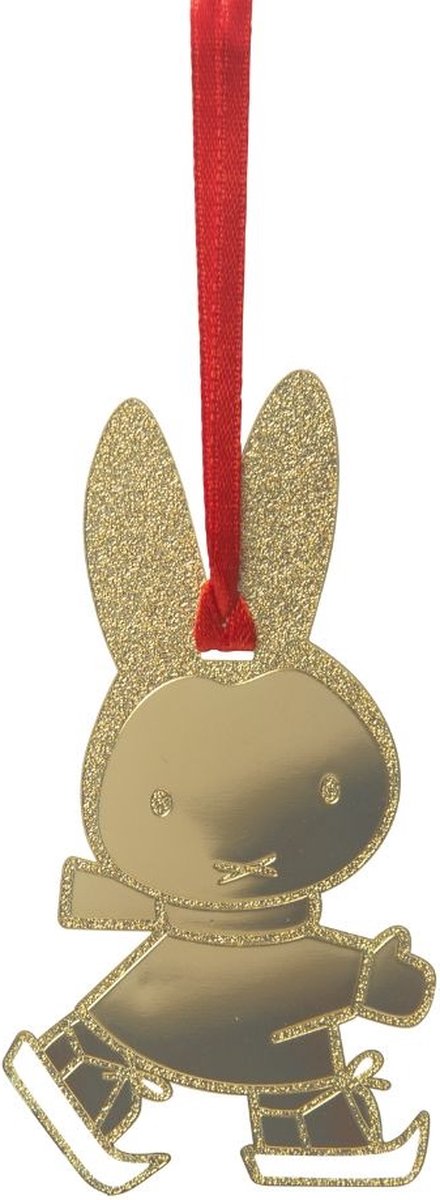 Nijntje schaats gouden Kersthanger - Pluto Design