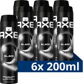 Bol.com AXE Black XL Deodorant Bodyspray - 6 x 200 ml - Voordeelverpakking aanbieding