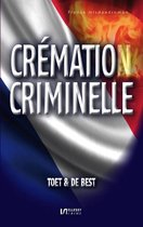 Boekomslag "Crémation Criminelle" met Franse vlag en vlammen.
