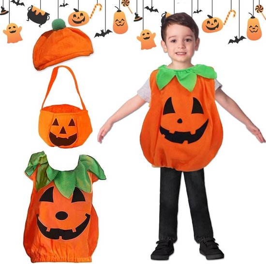 Halloween figuur pompoen met hoed led 68cm oranje, zwart kopen Halloween figuur pompoen met hoed led 68cm oranje, zwart kopen