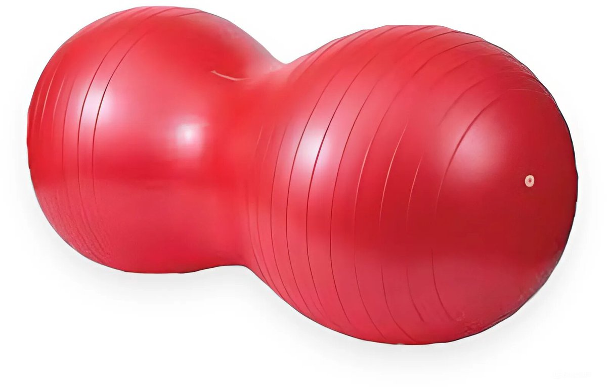 Padisport Peanut Yoga Bal 90x45cm Rood - Zwangerschapsbal - Pilates Bal - Oefenbal - Fitnessbal - Evenwichtsbal - Zwangerschaps Bal - Yoga Bal 90 Cm - Yoga Bal Rood - Yoga - Fitness - Rood