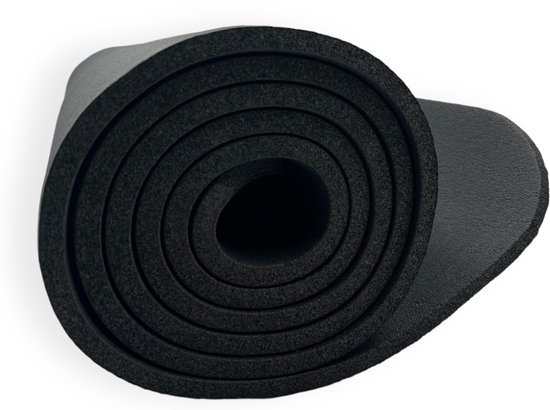 Padisport Yoga Mat Zwart - Fitness Mat Extra Dik - Yoga Mat Extra Dik - Pilates Mat - Dikke Yogamat - Yoga Mat Anti Slip - Yoga Matje - Yoga Mat Dik - Sport Mat - Sport Matje Fitness