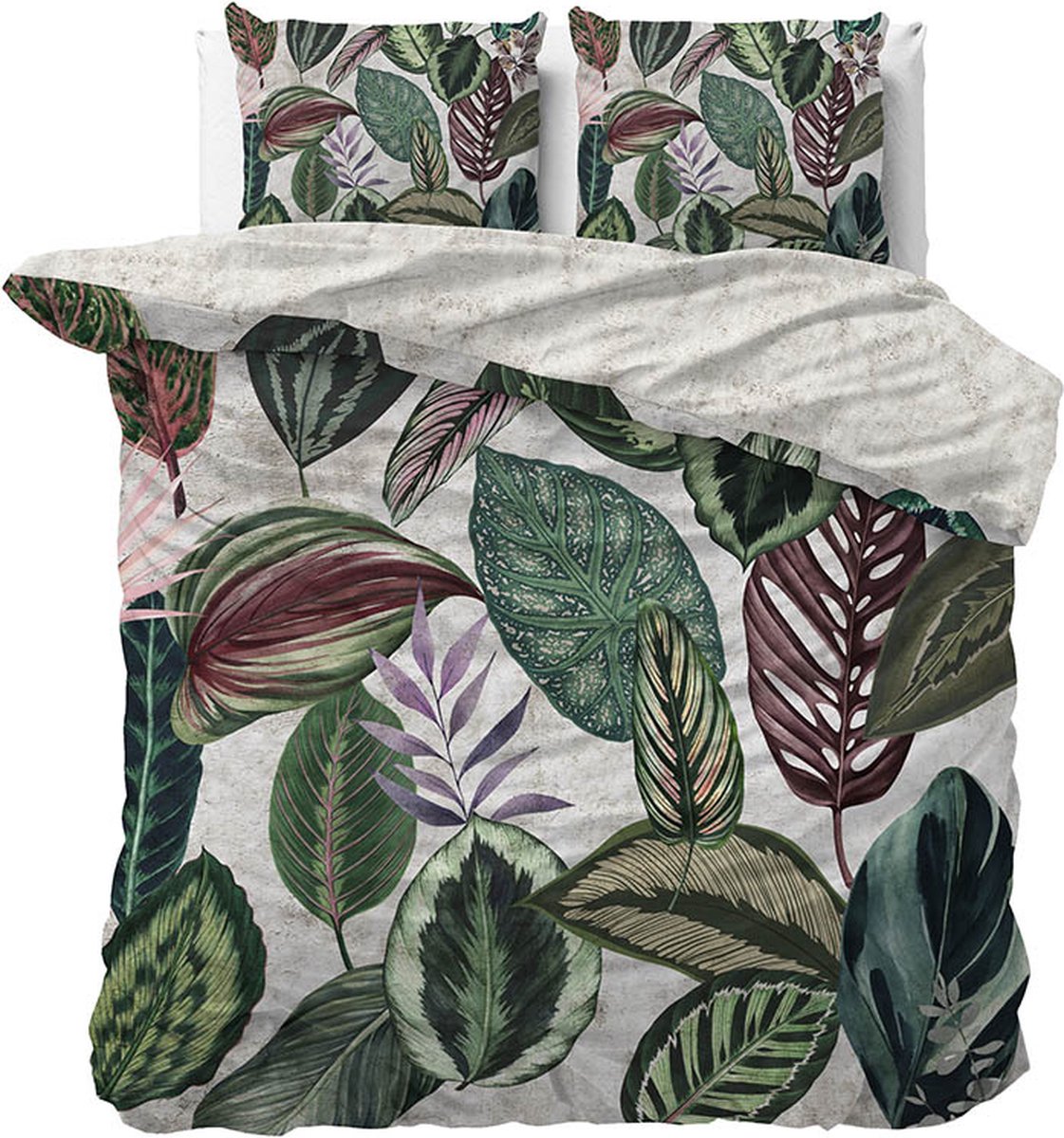 Dekbed-Discounter - Manilla Dekbedovertrek 200 x 200/220 cm - Verkoelend Katoen-Satijn - Dubbele instopstrook - Wassen op 30 graden - Inclusief 2 kussenslopen - Adriana