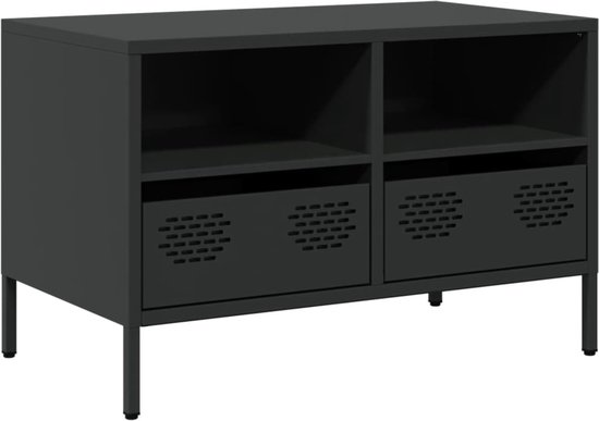 vidaXL Tv-meubel 68,5x39x60,5 cm staal olijfgroen