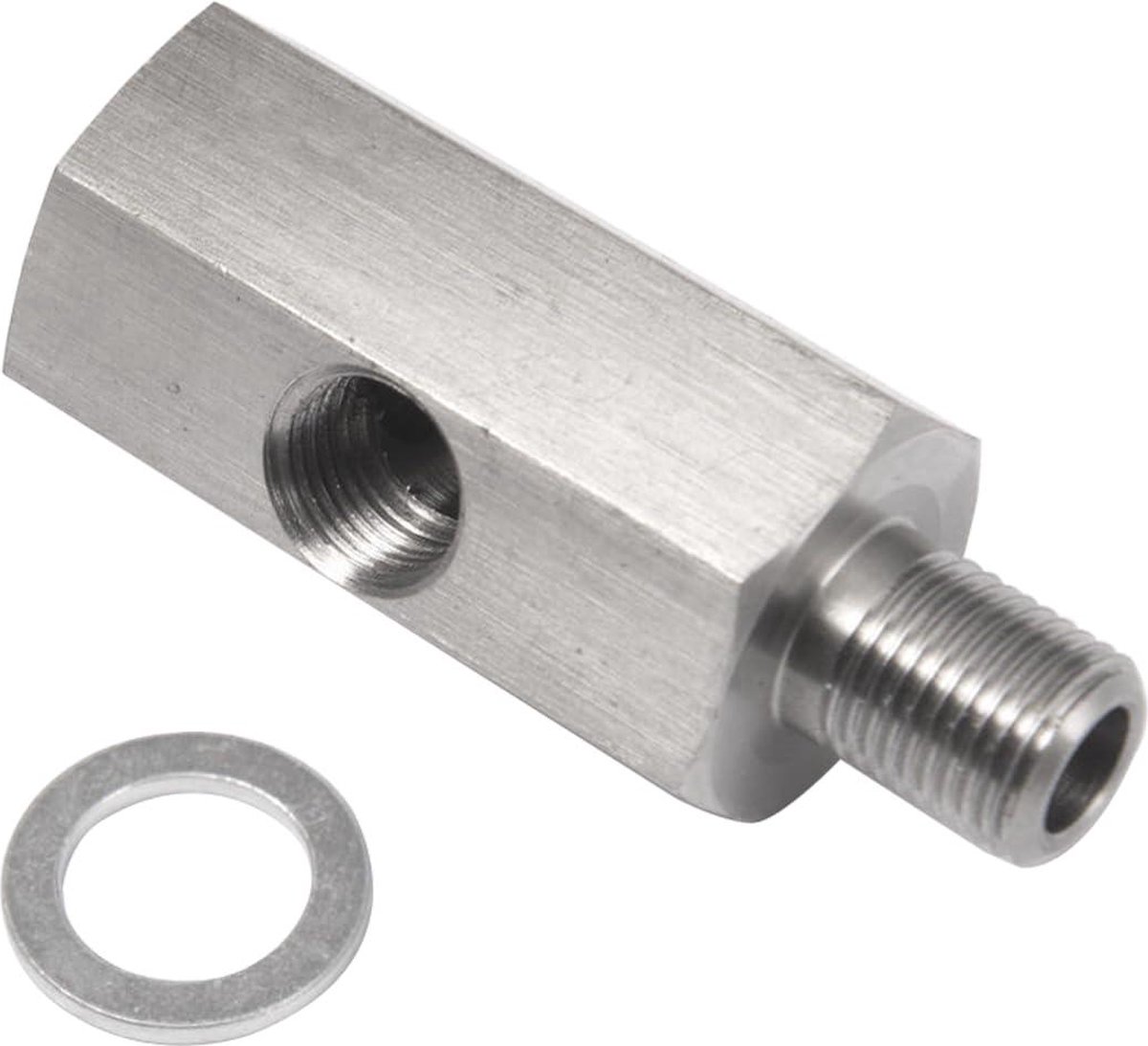 Oliedruksensor adapter NPT 1/8 binnendraad naar Metrische M12X15 roestvrij staal - T-stuk voor motoren mechanisch .