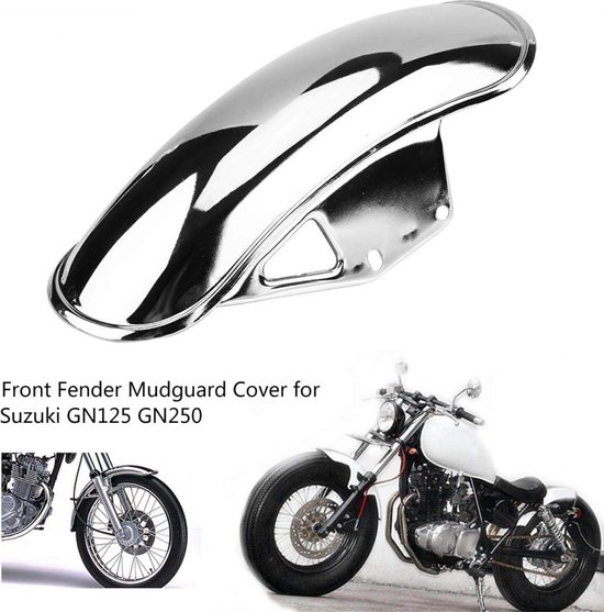 Motor Spatbord Motorfiets Voorspatbord Spatbord Beschermende Kuip Spatbord Cover voor Suzuki GN125 GN250 Zwart Motorfiets Spatbord Spatbordverlenger (Color : 1