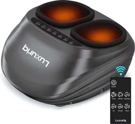 Luxuriq® Voetmassage Apparaat – Shiatsu Massage Apparaat – Met Luchtcompressie En Verwarming – Voor Neuropathie – Verbeterde Bloedsomloop
