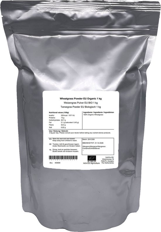 Tarwegras Poeder EU - 1 Kg - Holyflavours