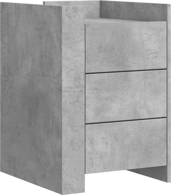 VidaXL Hangkast 35x34x90 cm bewerkt hout betongrijs - Kantoormeubelen Plus