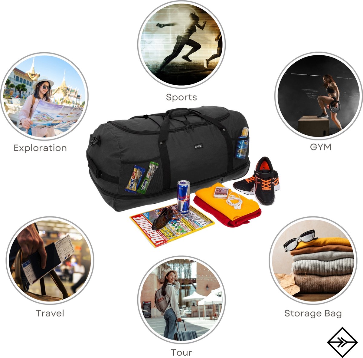 NEW REBELS Rollable Trolley - Weekendtas - Reis -Spo
