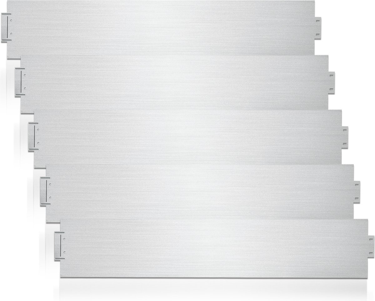 Borderrand Metalen verzinkt - Graskanten Palissade Tuinafboording - Wortelbegrenzer flexibele Perkranden - zilver 100x18cm 10m