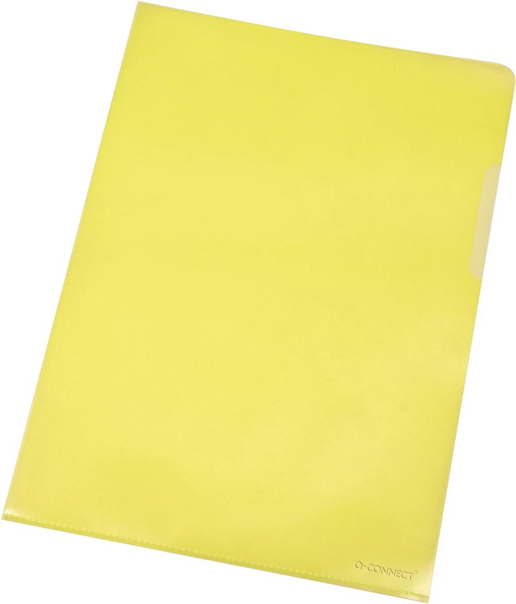 Q-CONNECT L-map, geel, 120 micron, pak van 10 stuks 100 stuks