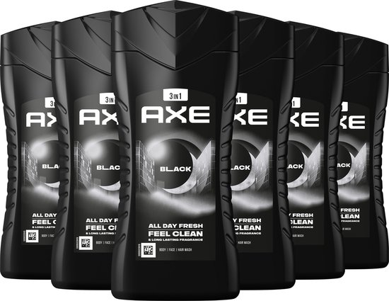Gel douche Axe Black For Men - 6 x 250 ml - Value Pack