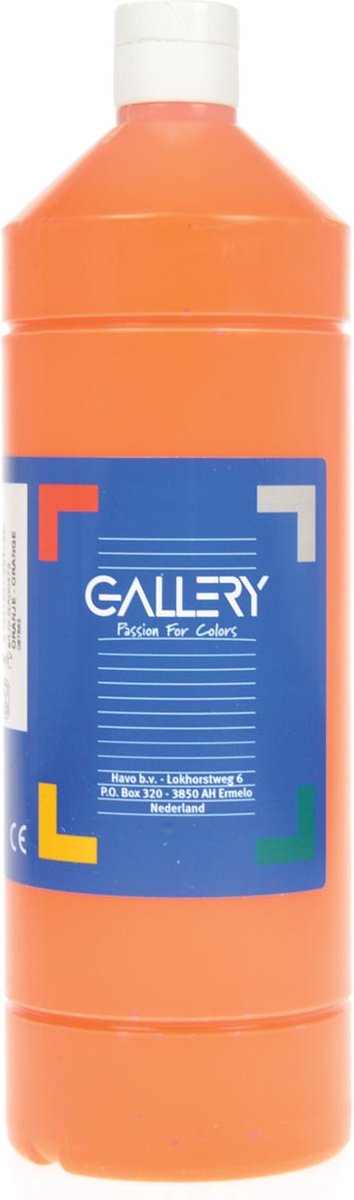 Gallery plakkaatverf, flacon van 1 l, oranje 6 stuks