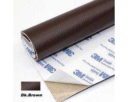 Zelfklevend Kunstleer - Donker bruin - 20x30cm - 3M Sticker - Reparatiedoek - Reparatie - Snel & Eenvoudig - Slijtvast - Leer reparatie - leersticker - Sticker - meubelreparatie - Plakbaar kunstleer