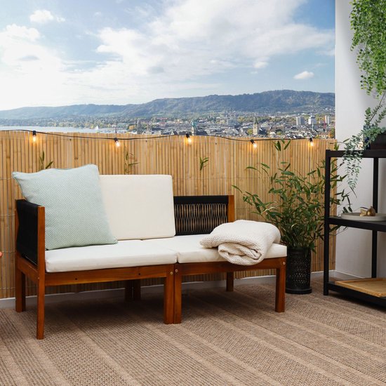 Écran de balcon en Bamboe 100x300 Tapis de confidentialité Tapis de Jardin en bambou Écran de confidentialité pour balcon