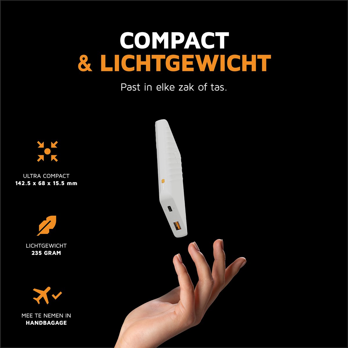 Xtorm Go2 Powerbank 10.000 mAh Snelle Oplader USB-C - afbeelding 2