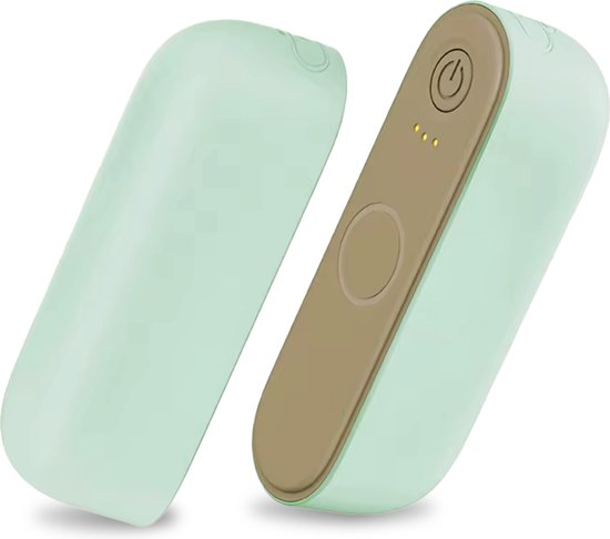 Handwarmers, oplaadbaar, 2 stuks, magnetische elektrische draagbare verwarming, 3000 mAh, zakformaat, ultralicht en dun, 5 standen verwarming tot 55 °C, perfect voor camping (zwart