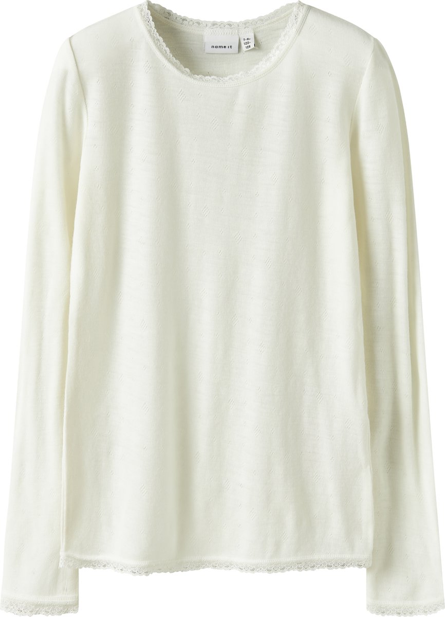 NAME IT - NKFWANG WOOL NEEDLE LS TOP SOLID - Meisjes - Lange mouwen shirts