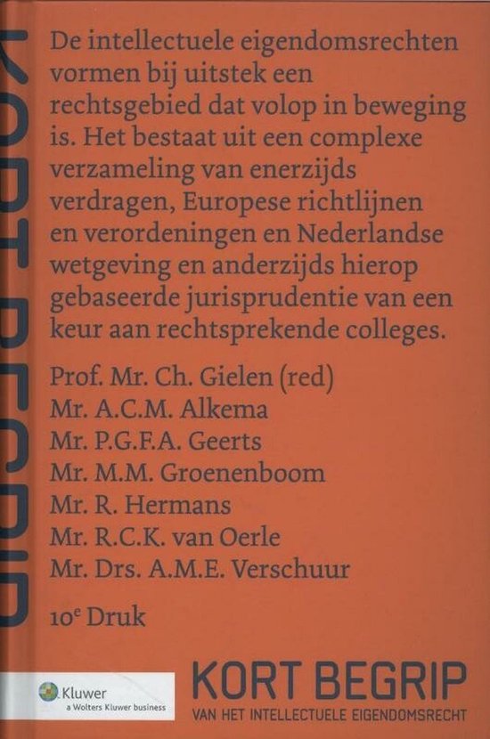 Kort begrip van het intellectuele eigendomsrecht - cover