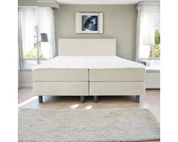 Boxspring Serenity - 120x210 Compleet - Beige Glad - AVV Matrassen
