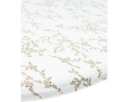 Meyco Baby Branches hoeslaken boxmatras - sand - rond 90/95cm