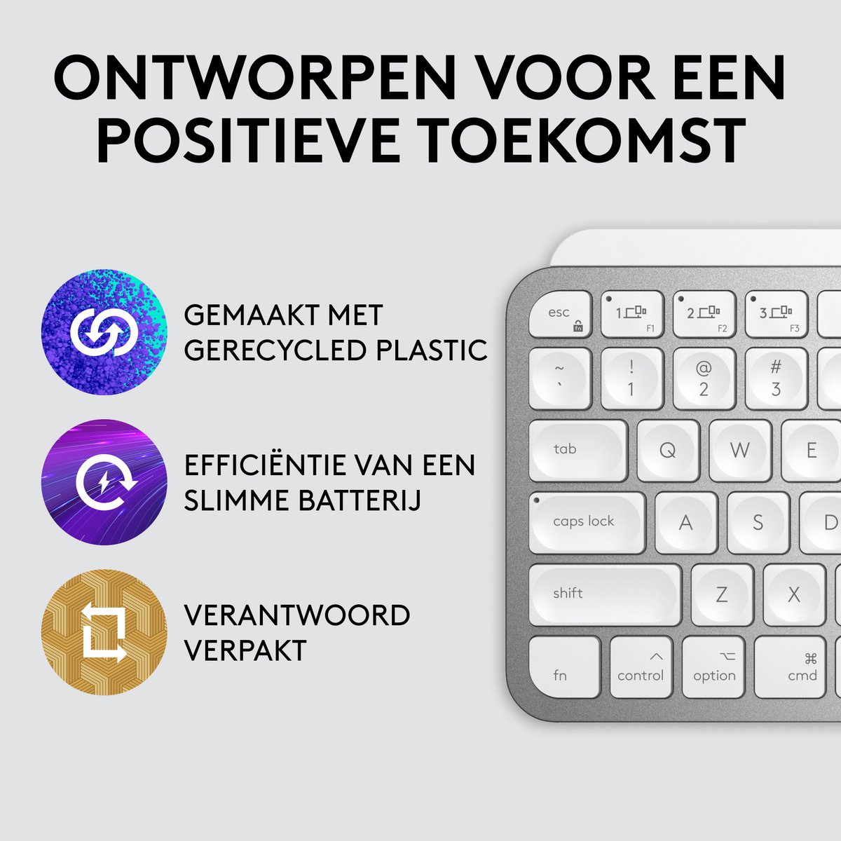 Logitech MX KEYS mini voor Mac - Draadloos Toetsenbord - Bluetooth - Qwerty ISO thumbnail 5