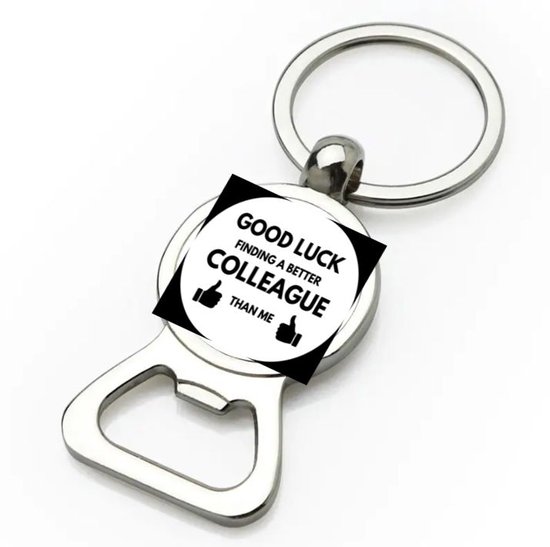 Akyol - good luck finding flesopener - Collega - succes - werk - afscheidscadeau - verjaardagscadeau - kado - 9 bij 3 cm