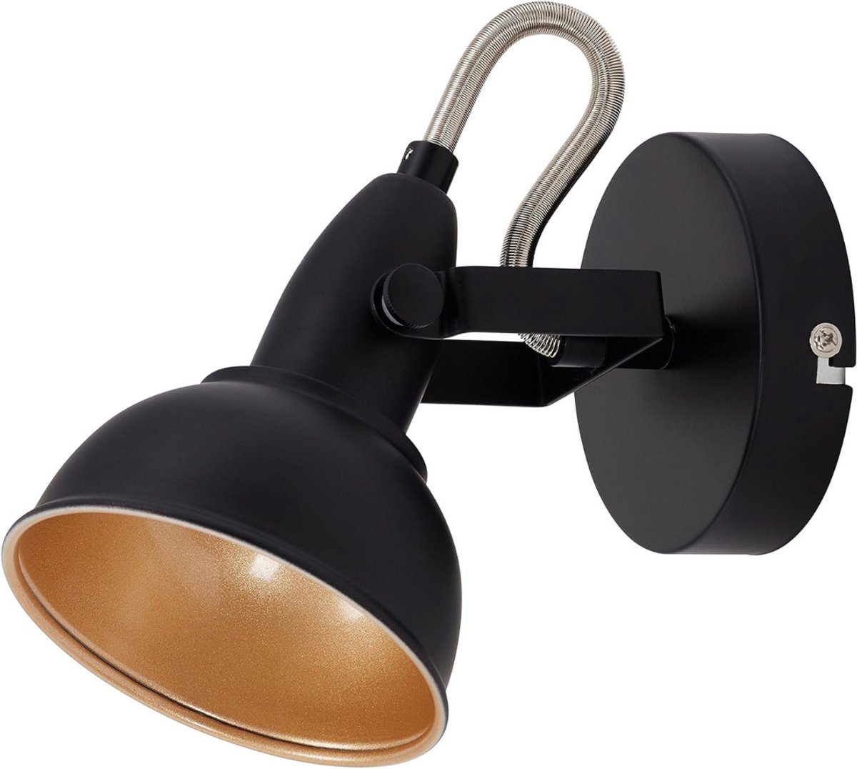 VELTRR® Wandlamp Binnen met Snoer - Wandlamp met Stekker voor Binnen - met Dimbare Schakelaar - Industrieel en Vintage - Slaapkamer Bedlampje