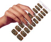 Pink Gellac UV Nagelstickers - Gellak Stickers 0028 Lavish Leopard - Nail Art Gel Stickers voor Nagels - 20 stuks in 10 maten
