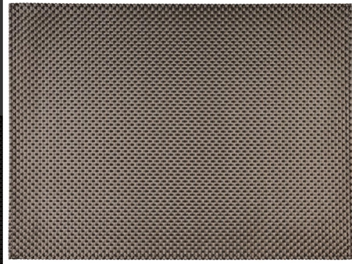 Placemat, fijne band, 45x33 cm, verpakt per 6 stuks, kleur platinum