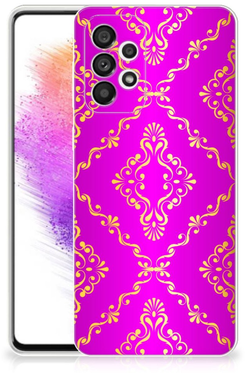 Siliconen Hoesje Samsung Galaxy A73 5G Barok Roze