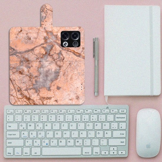 Etui pour Téléphone OPPO Reno8 Pro Coque Orange De Marbre