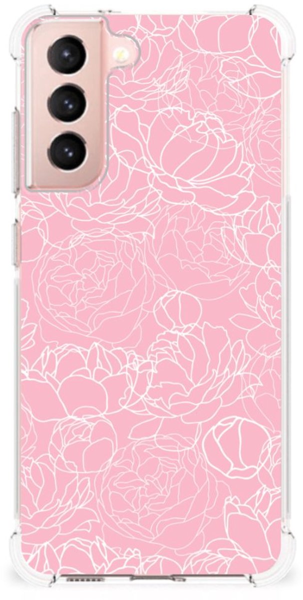 Samsung Galaxy S21 FE Case White Flowers