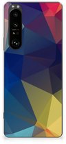 Sony Xperia 1 III TPU Hoesje Polygon Dark
