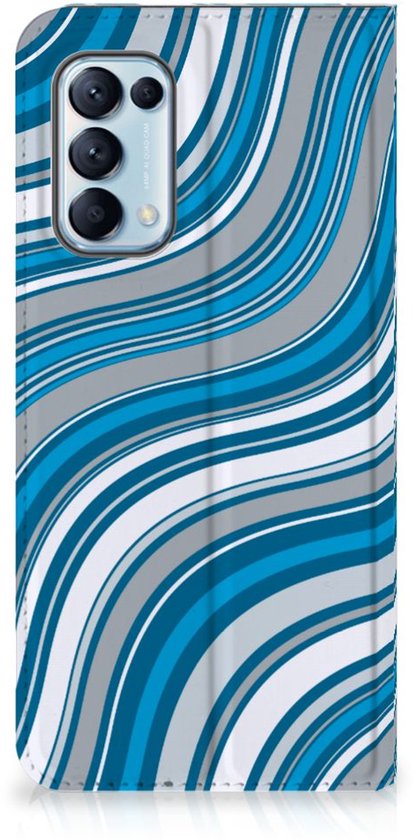 Étui OPPO Find X3 Lite Étui Livre Vagues Blauw