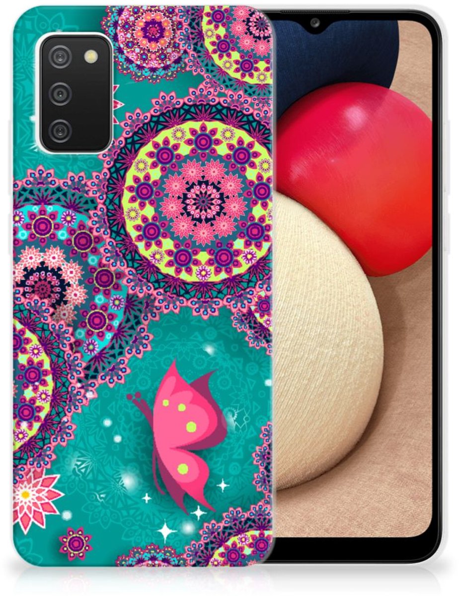 Samsung Galaxy A02s Hoesje maken Cirkels en Vlinders