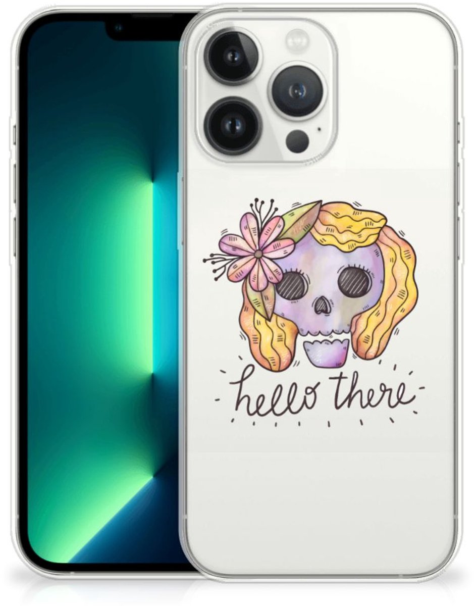 TPU Hoesje voor Silicone Back Case iPhone 13 Pro Max Boho Skull