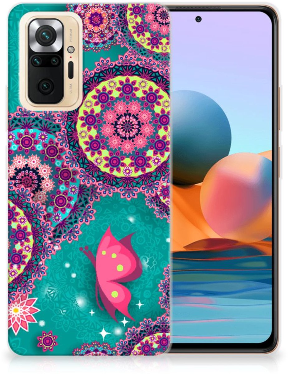 Xiaomi Redmi Note 10 Pro Hoesje maken Cirkels en Vlinders